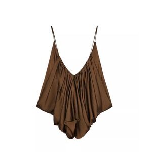 Zara ZW Collection Draped Satin Top - L